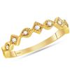 Image 1 : 0.10 CTW Diamond Squares Stackable Ring 14KT Yellow Gold - REF-22F4N