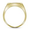 Image 2 : 0.49 CTW Mens Diamond Square Cluster Ring 10KT Yellow Gold - REF-52N4F