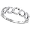 0.25 CTW Diamond Polygon Woven Ring 10KT White Gold - REF-26W9K