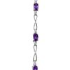 Genuine 1.16 ctw Amethyst & Diamond Bracelet Jewelry 14KT White Gold - REF-62V3W