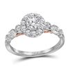 0.75 CTW Diamond Solitaire Bellina Bridal Engagement Ring 14KT Two-tone Gold - REF-104K9W