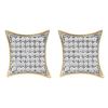 Image 1 : 0.33 CTW Pave-set Diamond Square Kite Cluster Earrings 10KT Yellow Gold - REF-24X2Y