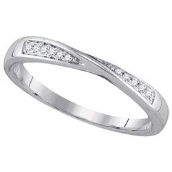 0.05 CTW Diamond Fashion Ring 14KT White Gold - REF-16N4F