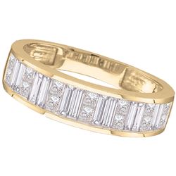 0.50 CTW Princess Diamond Wedding Ring 14KT Yellow Gold - REF-49X5Y