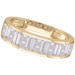 0.50 CTW Princess Diamond Wedding Ring 14KT Yellow Gold - REF-49X5Y