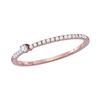 Image 1 : 0.14 CTW Diamond Solitaire Stackable Ring 10KT Rose Gold - REF-14N9F