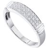 Image 1 : 0.29 CTW Diamond Triple Row Ring 14KT White Gold - REF-41W9K