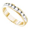 0.75 CTW Diamond 4mm Wedding Ring 14KT Yellow Gold - REF-101H9M