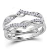 0.25 CTW Diamond Wrap Ring 10KT White Gold - REF-30M2H