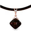 Genuine 8.76 ctw Garnet & Diamond Necklace Jewelry 14KT Rose Gold - REF-46V2W