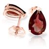 Genuine 3.15 ctw Garnet Earrings Jewelry 14KT Rose Gold - REF-21H2X