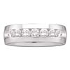 1.5 CTW Mens Channel-set Diamond Wedding Ring 14KT White Gold - REF-269K9W
