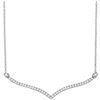 0.23 CTW Diamond Bar Pendant 10KT White Gold - REF-22Y4X