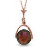 Genuine 4.2 ctw Garnet Necklace Jewelry 14KT Rose Gold - REF-22A3K