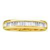 0.15 CTW Diamond Wedding Anniversary Ring 10KT Yellow Gold - REF-8M9H