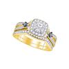 1 CTW Diamond Bridal Wedding Engagement Ring 14KT Yellow Gold - REF-149F9N