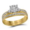 0.63 CTW Diamond Bridal Wedding Engagement Ring 14KT Yellow Gold - REF-82N4F