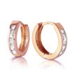 Genuine 1.20 ctw White Topaz Earrings Jewelry 14KT Rose Gold - REF-37K6V