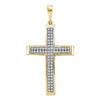 0.20 CTW Diamond Medium Cross Pendant 10KT Yellow Gold - REF-19K4W