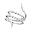 0.38 CTW Diamond Serpent Wrap Ring 18KT White Gold - REF-101M9H