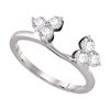 0.75 CTW Diamond Ring 14KT White Gold - REF-82N4F