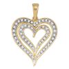 0.25 CTW Diamond Heart Love Pendant 10KT Yellow Gold - REF-18K2W