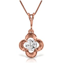 Genuine 0.50 ctw Diamond Anniversary Necklace Jewelry 14KT Rose Gold - REF-143T9A