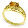 Genuine 1.15 ctw Citrine Ring Jewelry 14KT Yellow Gold - REF-32F3Z
