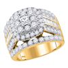 2.97 CTW Princess Diamond Solitaire Halo Bridal Engagement Ring 14KT Yellow Gold - REF-285K2W