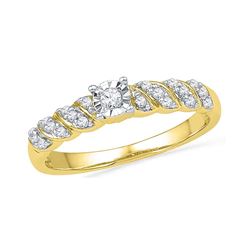 0.20 CTW Diamond Solitaire Bridal Ring 10KT Yellow Gold - REF-20M9H