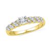 Image 1 : 0.20 CTW Diamond Solitaire Bridal Ring 10KT Yellow Gold - REF-20M9H