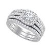 1.24 CTW Princess Diamond Bridal Engagement Ring 14KT White Gold - REF-179K9W