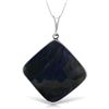 Genuine 21.75 ctw Sapphire Necklace Jewelry 14KT White Gold - REF-77A2K