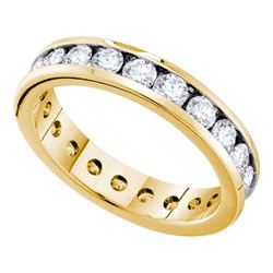 1.5 CTW Diamond Bridal Wedding Anniversary Eternity Ring 14k Yellow Gold - REF-134N9F