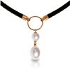 Genuine 6 ctw Pearl Necklace Jewelry 14KT Rose Gold - REF-47A8K