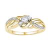 0.25 CTW Diamond 3-stone Bridal Engagement Ring 10KT Yellow Gold - REF-26M9H