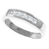 Genuine 0.60 ctw White Topaz Ring Jewelry 14KT White Gold - REF-46Y2F