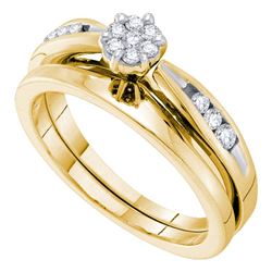 0.25 CTW Diamond Bridal Wedding Engagement Ring 14k Yellow Gold - REF-52W4K