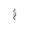 0.33 CTW Black Color Diamond Woven Infinity Pendant 14KT White Gold - REF-18H2M