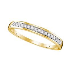 0.11 CTW Diamond Wedding Ring 10KT Yellow Gold - REF-14K9W