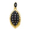 Image 1 : 0.22 CTW Cognac-brown Color Diamond Cluster Pendant 10KT Yellow Gold - REF-12W2K