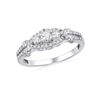0.50 CTW Diamond 3-stone Bridal Engagement Ring 10KT White Gold - REF-41N9F