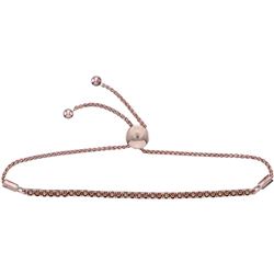 1.98 CTW Natural Brown Diamond Bolo Bracelet 10KT Rose Gold - REF-127Y4X