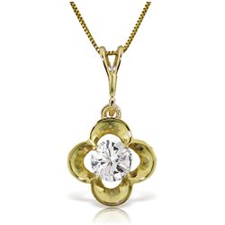 Genuine 0.50 ctw Diamond Anniversary Necklace Jewelry 14KT Yellow Gold - REF-143Y9F