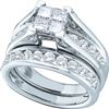 4 CTW Princess Diamond Bridal Engagement Ring 14KT White Gold - REF-524F9N