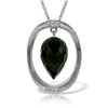 Genuine 12.35 ctw Black Spinel & Diamond Necklace Jewelry 14KT White Gold - REF-105Y7F