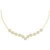 Image 1 : 1.85 CTW Princess Diamond Soleil Cluster Luxury Necklace 14KT Yellow Gold - REF-209X9Y