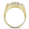 Image 2 : 2.5 CTW Mens Diamond Square Cluster Ring 10KT Yellow Gold - REF-176H2M