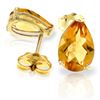 Genuine 3.15 ctw Citrine Earrings Jewelry 14KT Yellow Gold - REF-21X2M