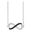 0.10 CTW Black Color Diamond Infinity Pendant 10KT White Gold - REF-13Y4X